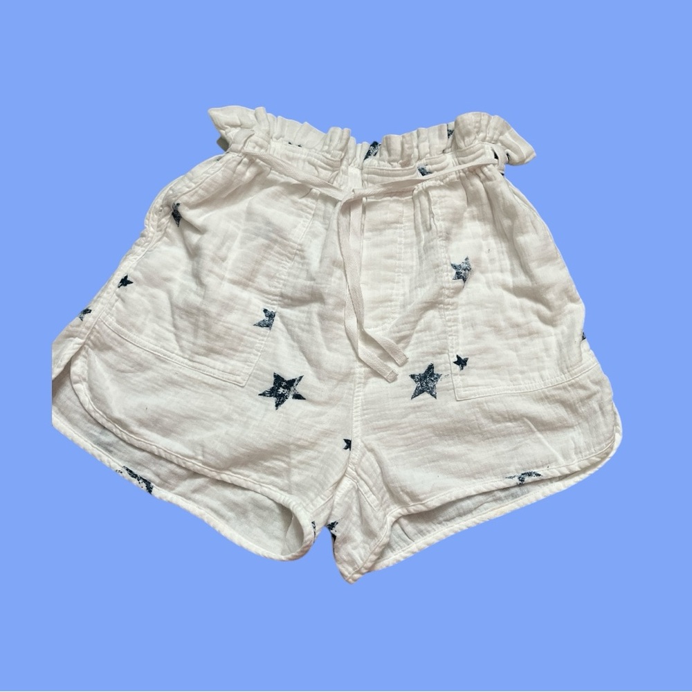 Splendid White Star Print Women Shorts